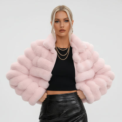 Veste en Fourrure Synthétique Femme