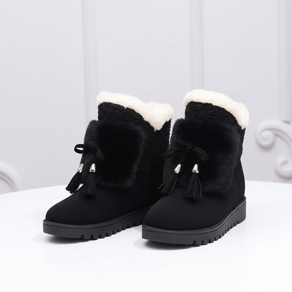 Bottes de neige femme mi-mollet doublées fourrure