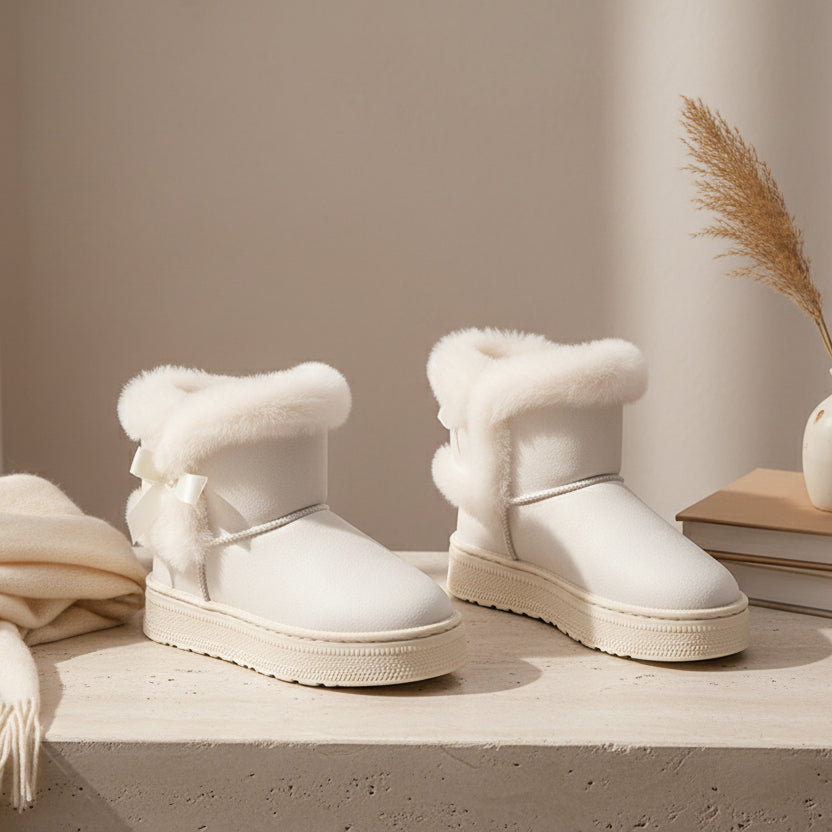 Bottes femme mi-mollet fourrées à doublure thermique