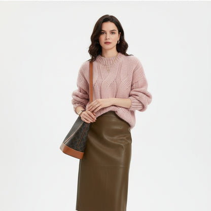 Pull en maille ample tendance pour femme