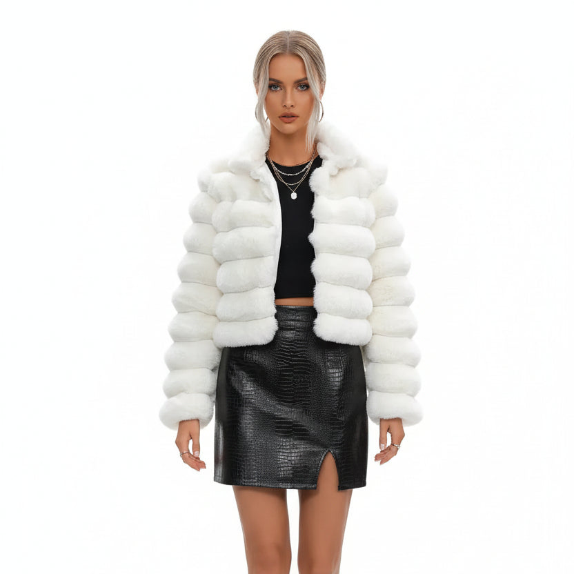 Veste en Fourrure Synthétique Femme