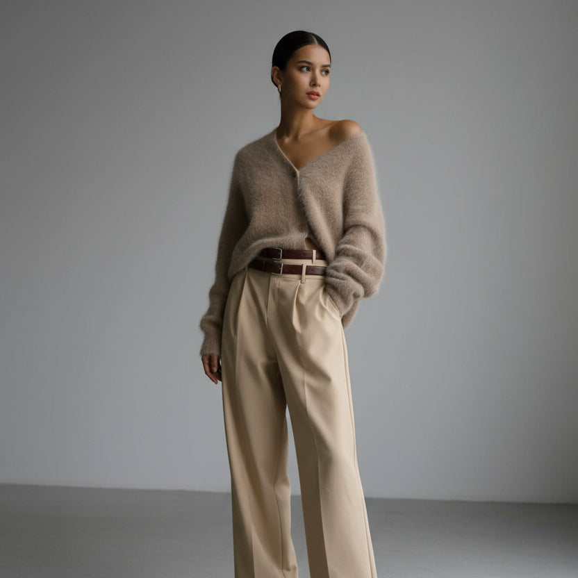 Pull en Maille Boutonné Femme