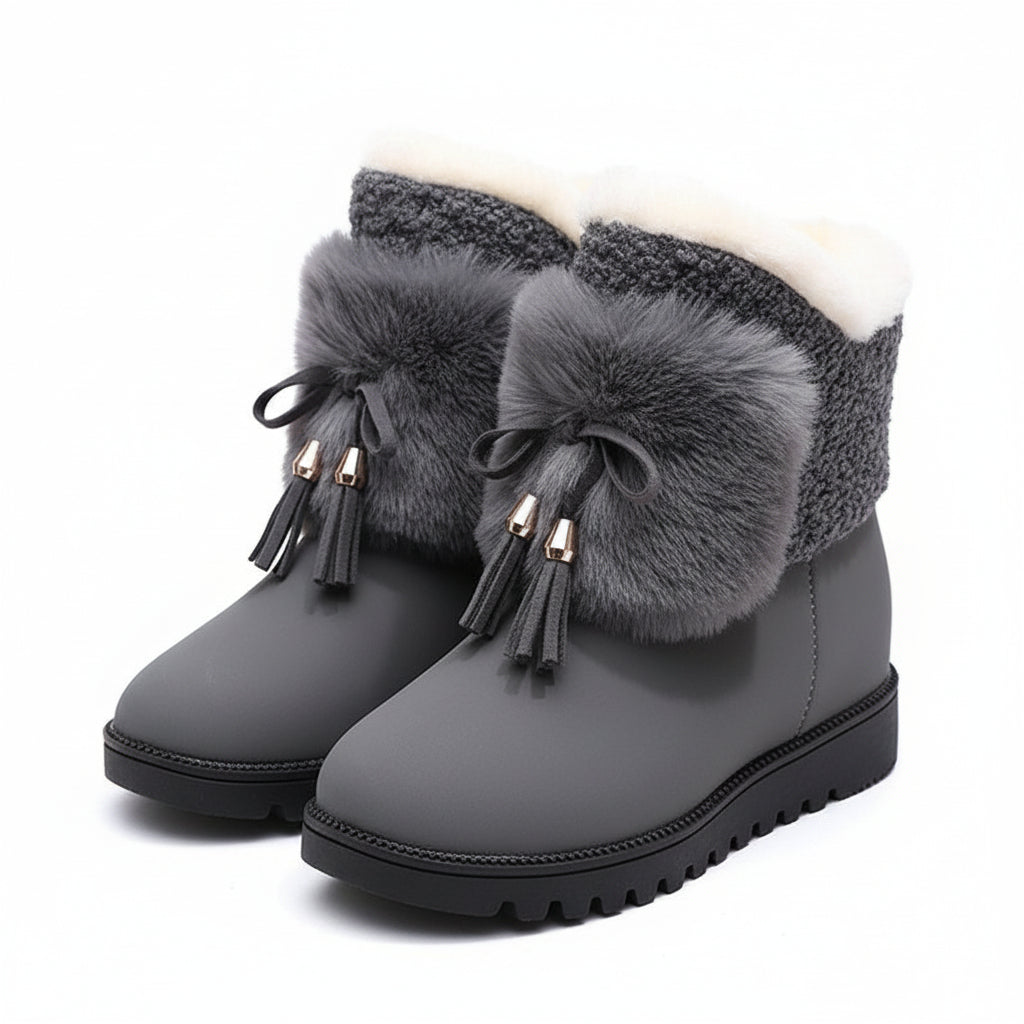 Bottes de neige femme mi-mollet doublées fourrure