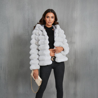 Veste en Fourrure Synthétique Femme