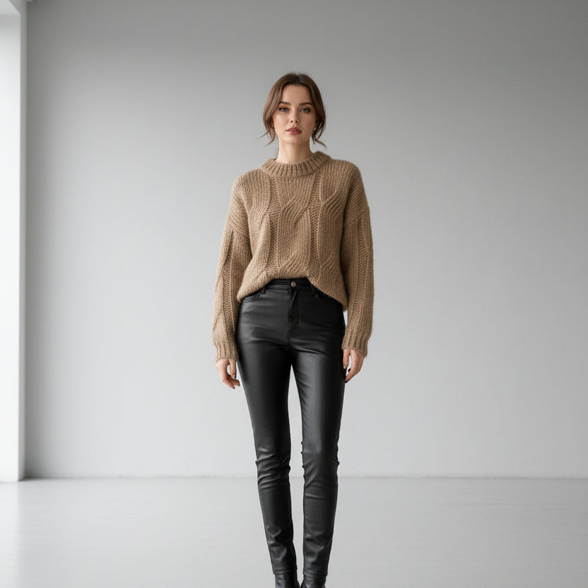 Pull en maille ample tendance pour femme