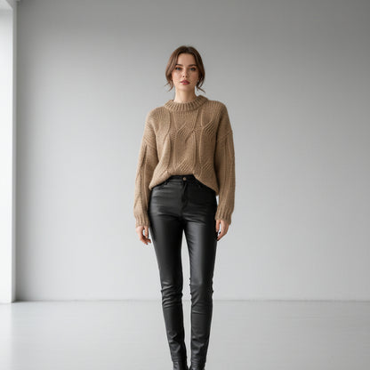 Pull en maille ample tendance pour femme