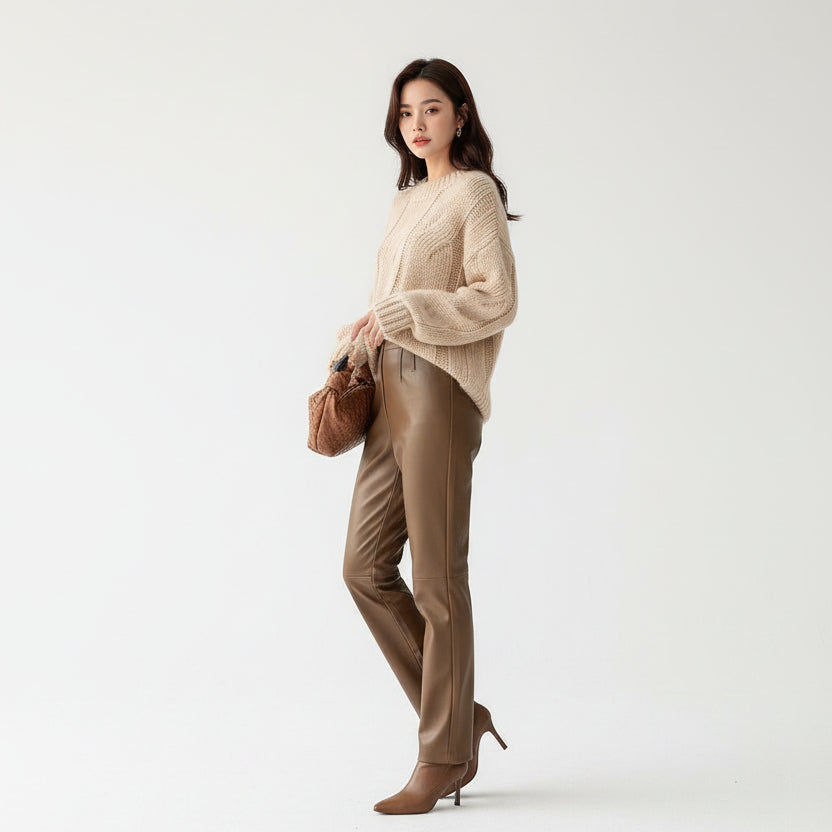 Pull en maille ample tendance pour femme