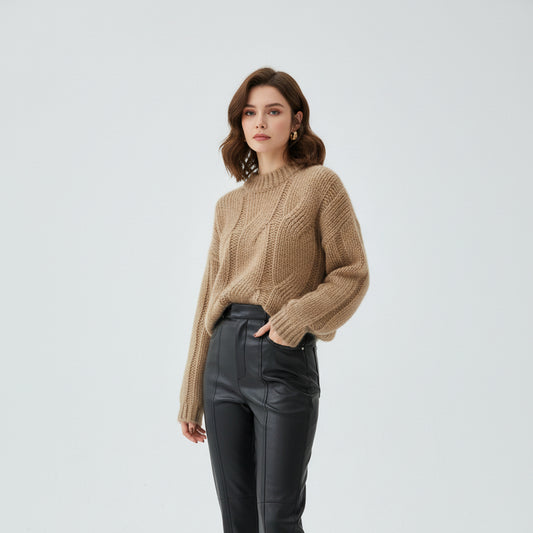 Pull en maille ample tendance pour femme