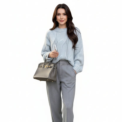 Pull en maille ample tendance pour femme