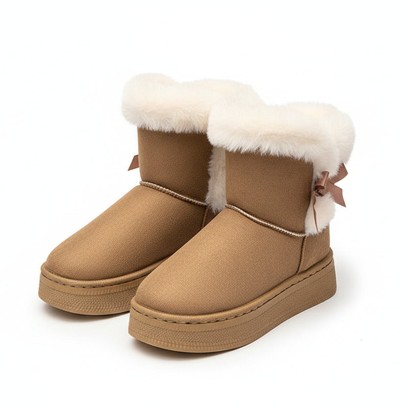 Bottes femme mi-mollet fourrées à doublure thermique