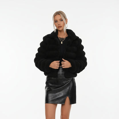 Veste en Fourrure Synthétique Femme