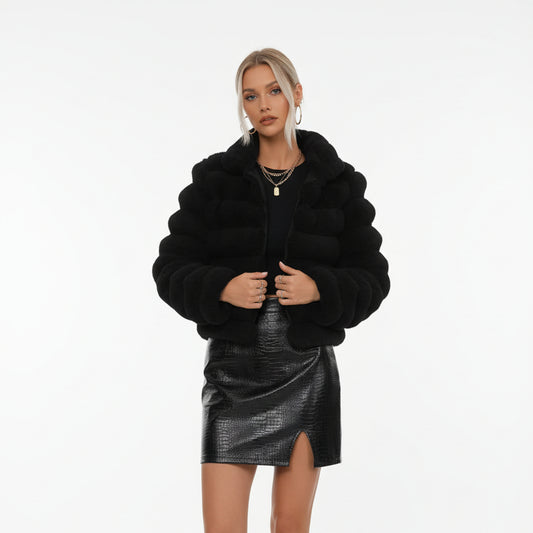 Veste en Fourrure Synthétique Femme